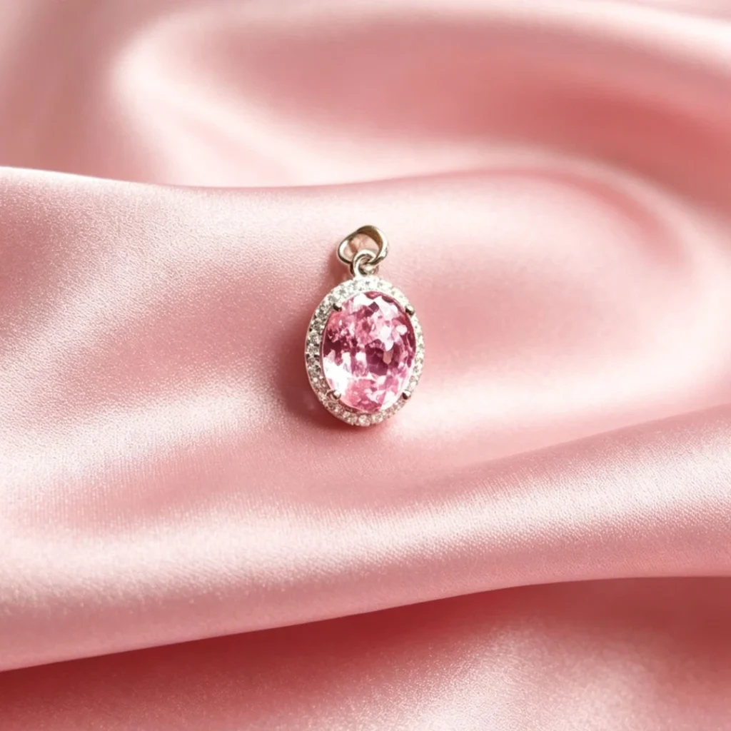 Sakura Pink Halo Pendant Necklace